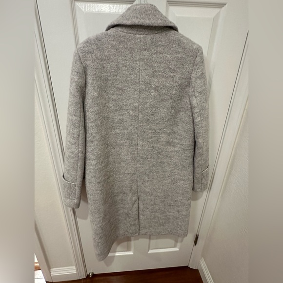 ANDREW MARC Regine Pressed Bouclé Wool Coat M Grey - Picture 6 of 9